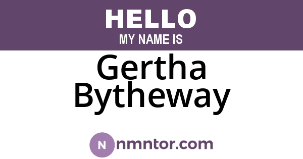 Gertha Bytheway