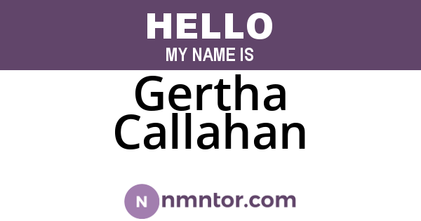 Gertha Callahan