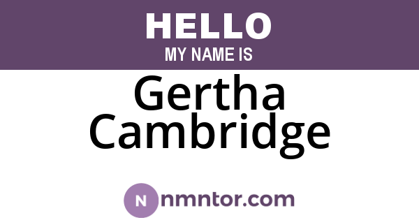 Gertha Cambridge