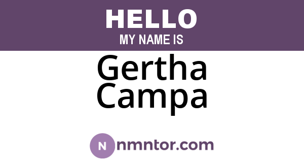 Gertha Campa