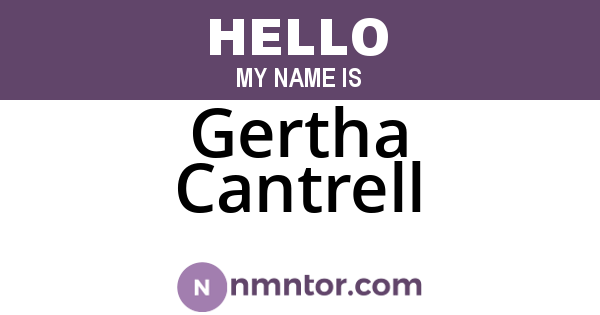 Gertha Cantrell