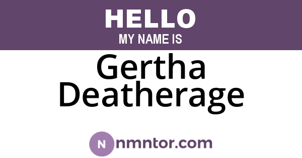 Gertha Deatherage
