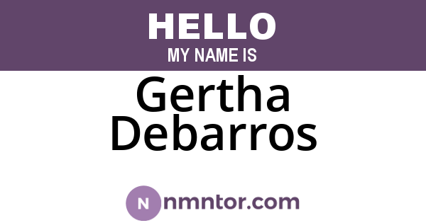 Gertha Debarros