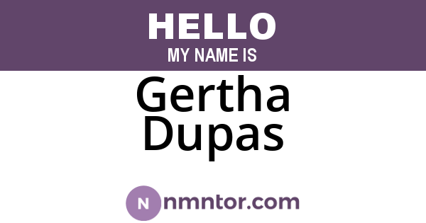 Gertha Dupas
