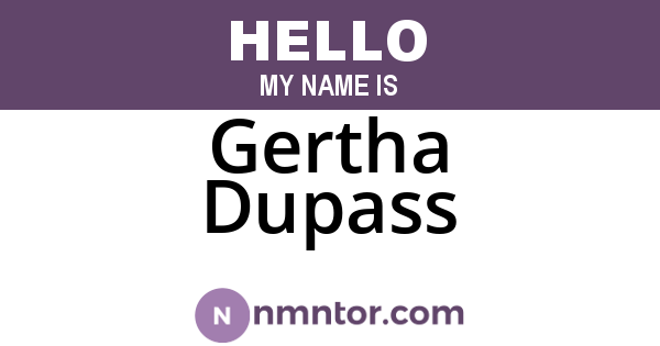 Gertha Dupass