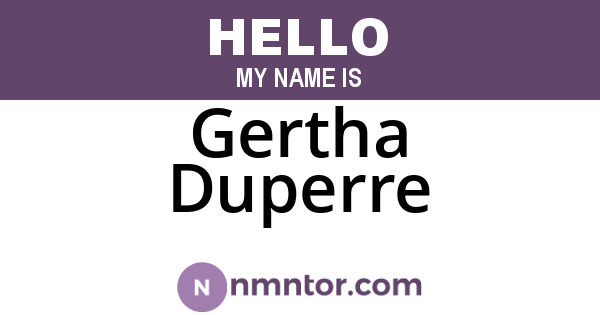 Gertha Duperre