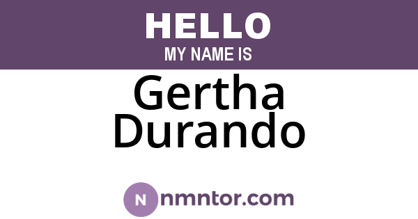 Gertha Durando