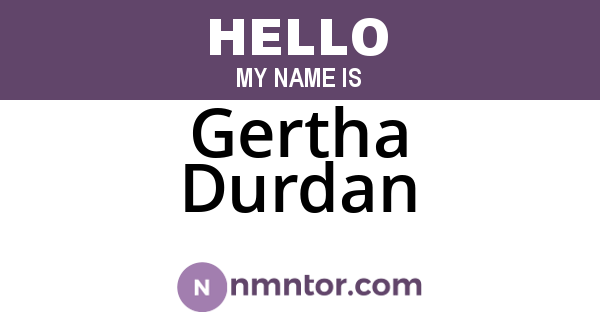 Gertha Durdan