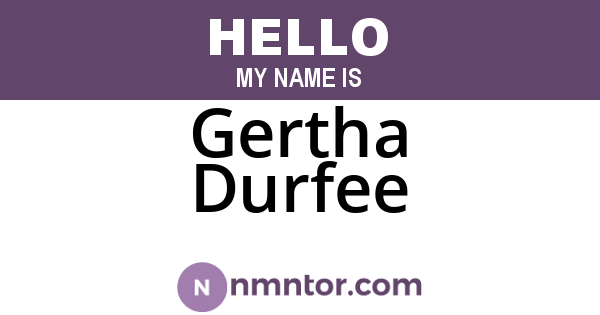 Gertha Durfee