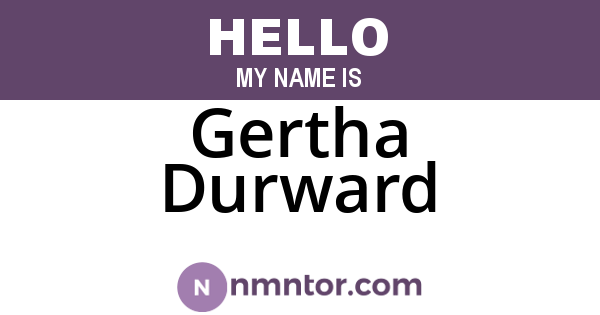 Gertha Durward