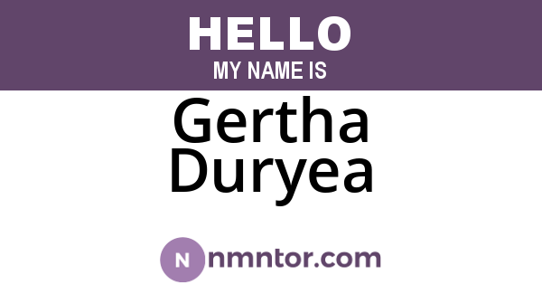 Gertha Duryea