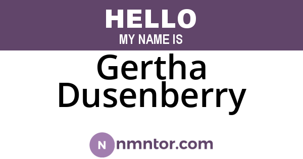 Gertha Dusenberry