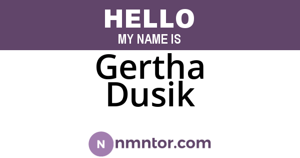 Gertha Dusik