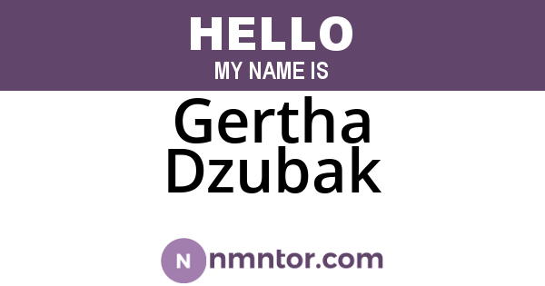 Gertha Dzubak