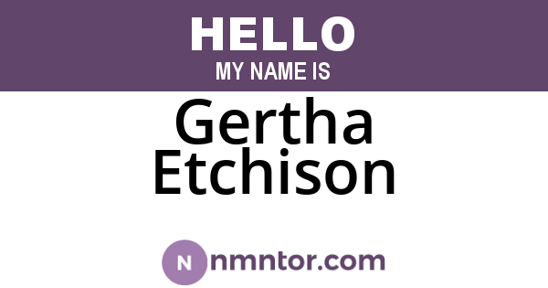 Gertha Etchison