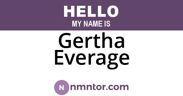 Gertha Everage