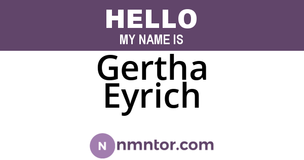 Gertha Eyrich
