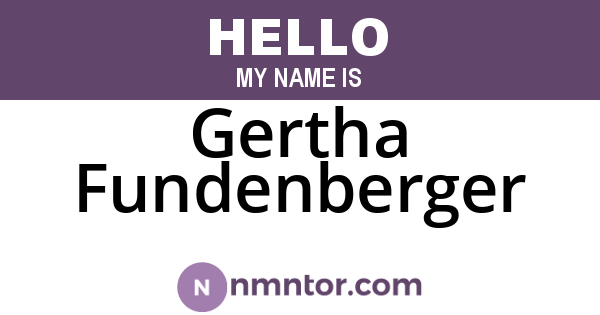Gertha Fundenberger