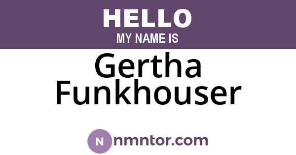 Gertha Funkhouser