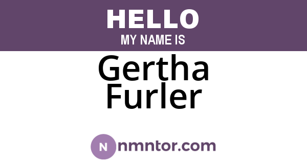 Gertha Furler