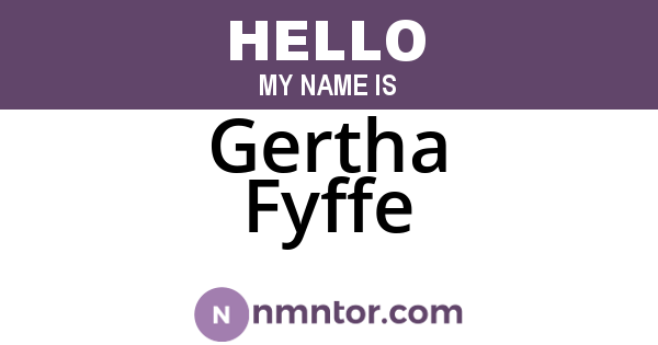 Gertha Fyffe