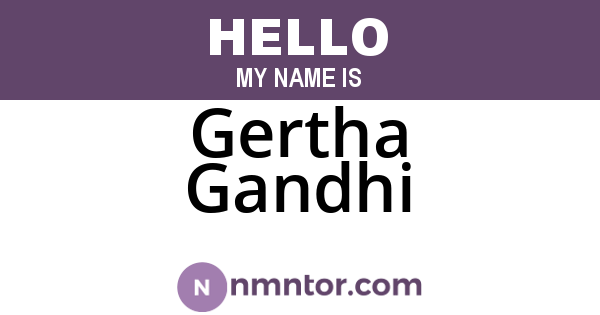 Gertha Gandhi