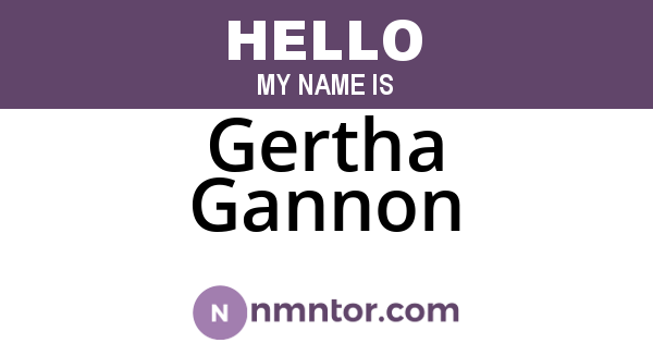 Gertha Gannon
