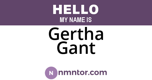 Gertha Gant