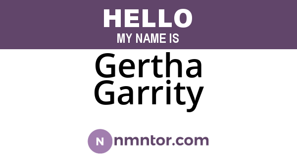 Gertha Garrity