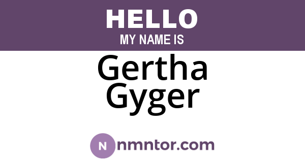 Gertha Gyger