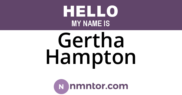 Gertha Hampton