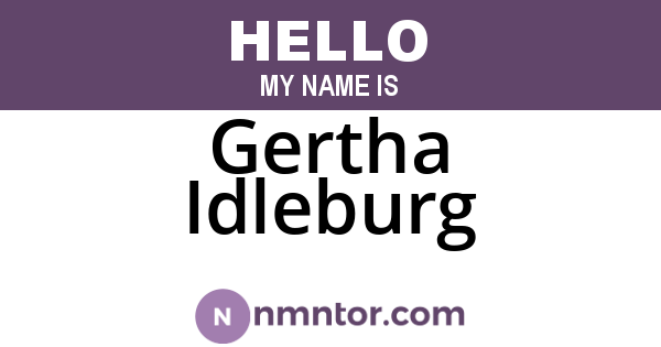 Gertha Idleburg