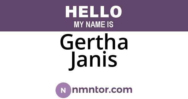 Gertha Janis