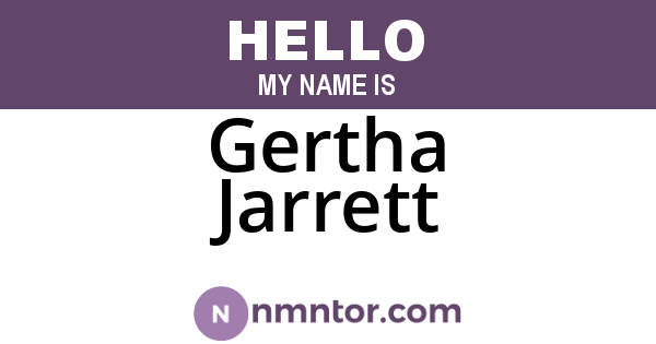 Gertha Jarrett