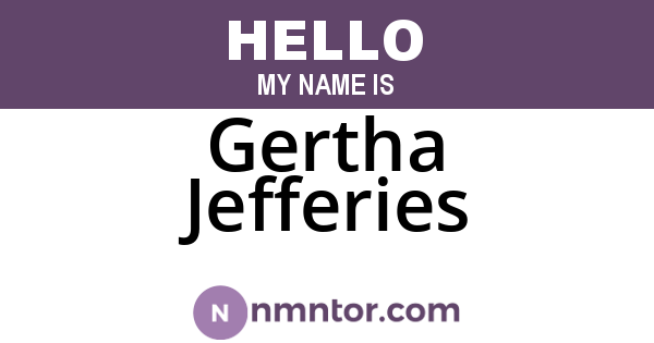 Gertha Jefferies