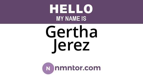 Gertha Jerez