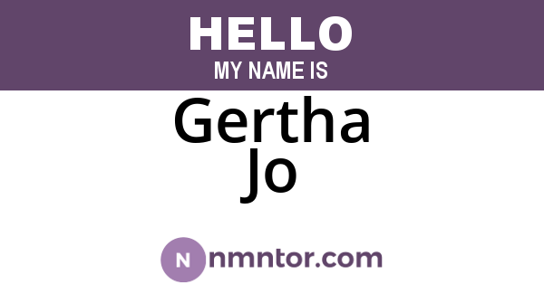 Gertha Jo