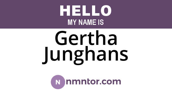 Gertha Junghans