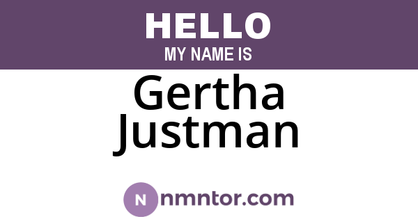Gertha Justman