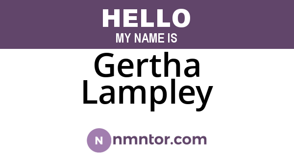 Gertha Lampley