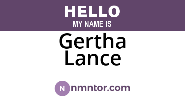 Gertha Lance