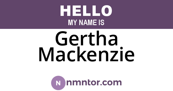 Gertha Mackenzie