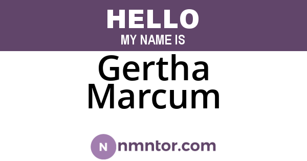 Gertha Marcum