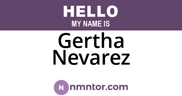Gertha Nevarez