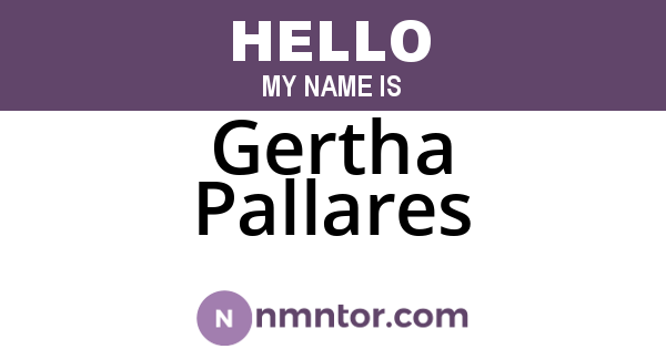 Gertha Pallares