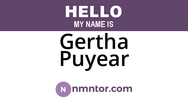 Gertha Puyear