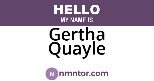 Gertha Quayle