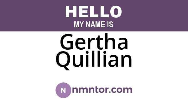 Gertha Quillian
