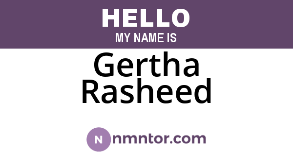 Gertha Rasheed