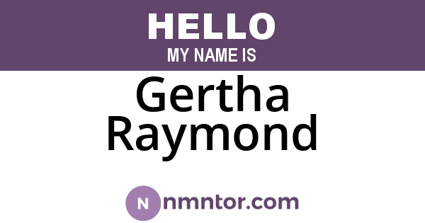 Gertha Raymond